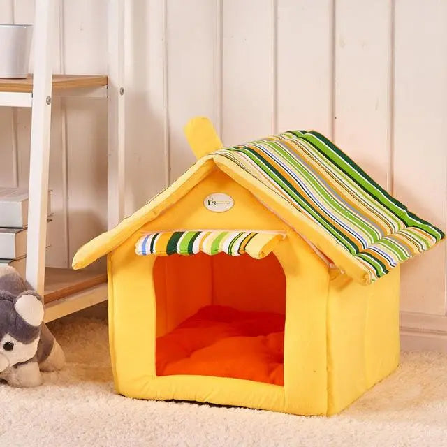 CozzyZoo | Striped Pet House Bed - Removable Cover for Small & Medium Dogs pets home