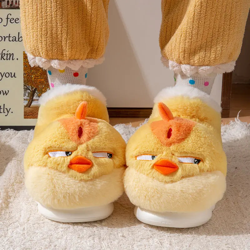 CozzyZoo | Mad Hen Slippers - Cute Cotton Padded Indoor Slippers 🐣 ZooSlippers