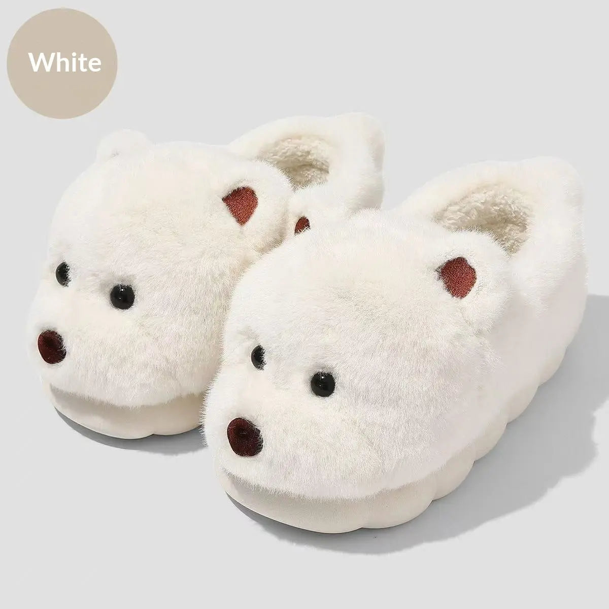 CozzyZoo | Cartoon Plush Thick-Sole Slippers - Warm Non-Slip Cotton Slippers  🐻 ZooSlippers