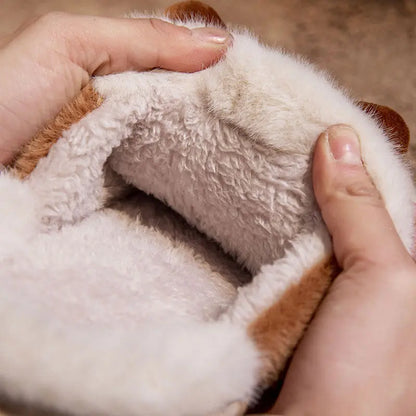 CozzyZoo | Fluffy Cat Platform Slippers - Furry Winter Slides for Women & Men 🐱 ZooSlippers