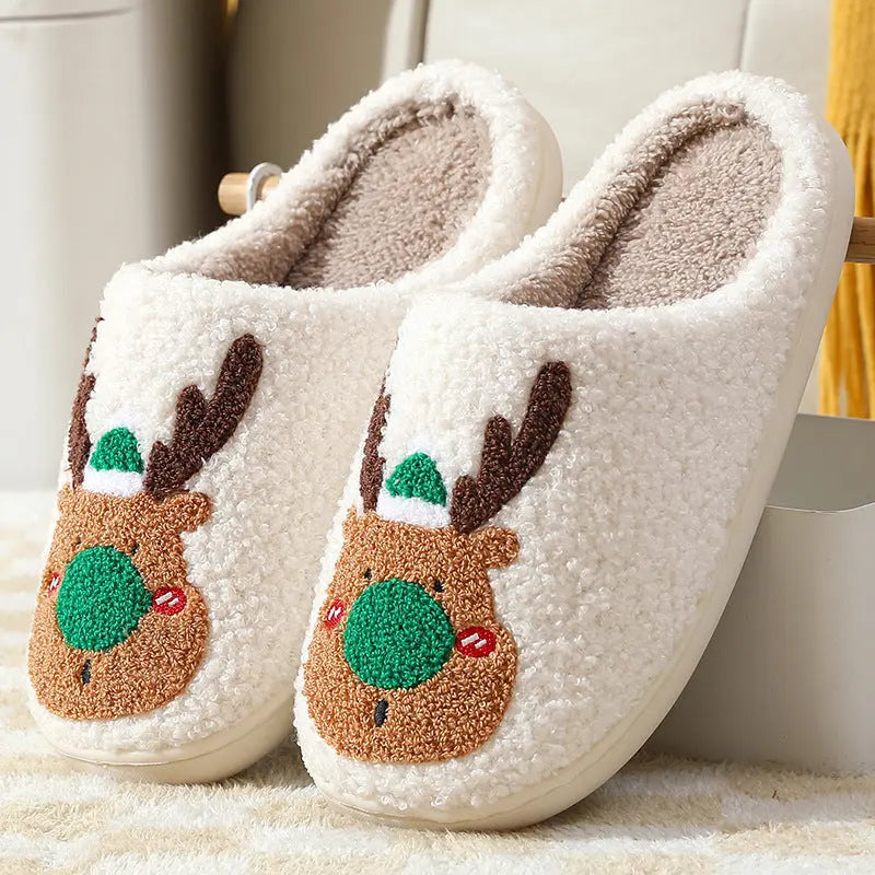 CozzyZoo | Cozy Elk Winter Slippers - Christmas Home Slippers for Women & Men 🎄🦌 Creator Corner
