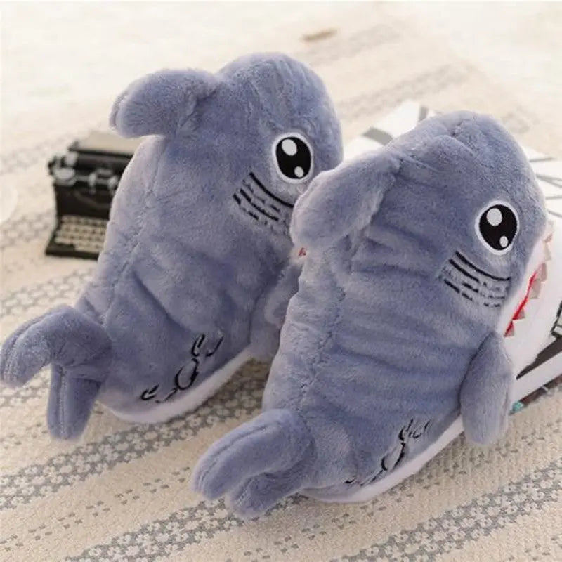CozzyZoo | Furry Shark Cozy Slippers - Warm Plush Shark Slippers 🐳 Creator Corner