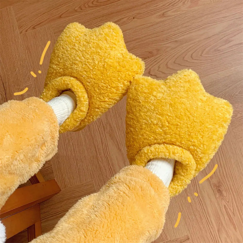 CozzyZoo | Cute Duck Plush Winter Slippers - Warm Cartoon Slippers 🐤 ZooSlippers