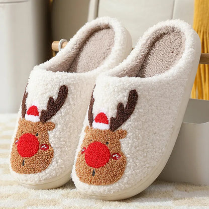 CozzyZoo | Cozy Elk Winter Slippers - Christmas Home Slippers for Women & Men 🎄🦌 Creator Corner