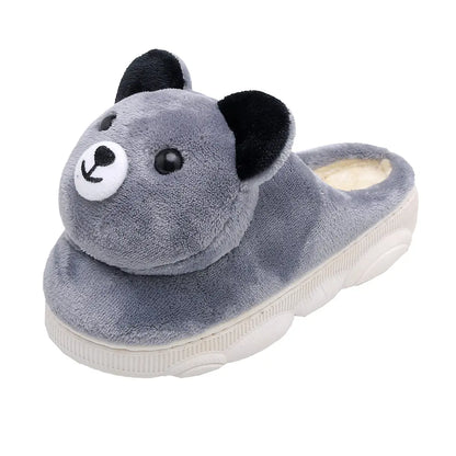 CozzyZoo | Thick Lined Cartoon Cozy Slippers - Non-Slip Warm Indoor Slippers 🐻 Creator Corner