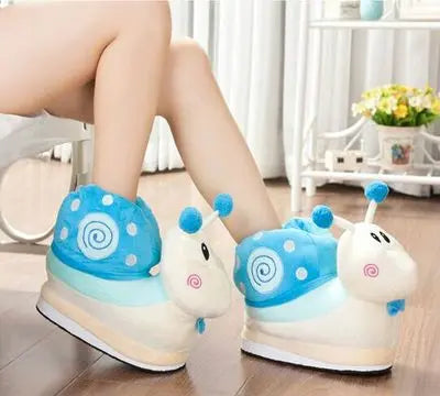 CozzyZoo | Snail Cozy Platform Slippers - Tall Cartoon Thick Slippers for Couples 🪱 Creator Corner