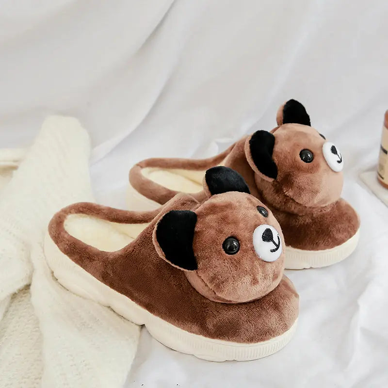 CozzyZoo | Thick Lined Cartoon Cozy Slippers - Non-Slip Warm Indoor Slippers 🐻 Creator Corner