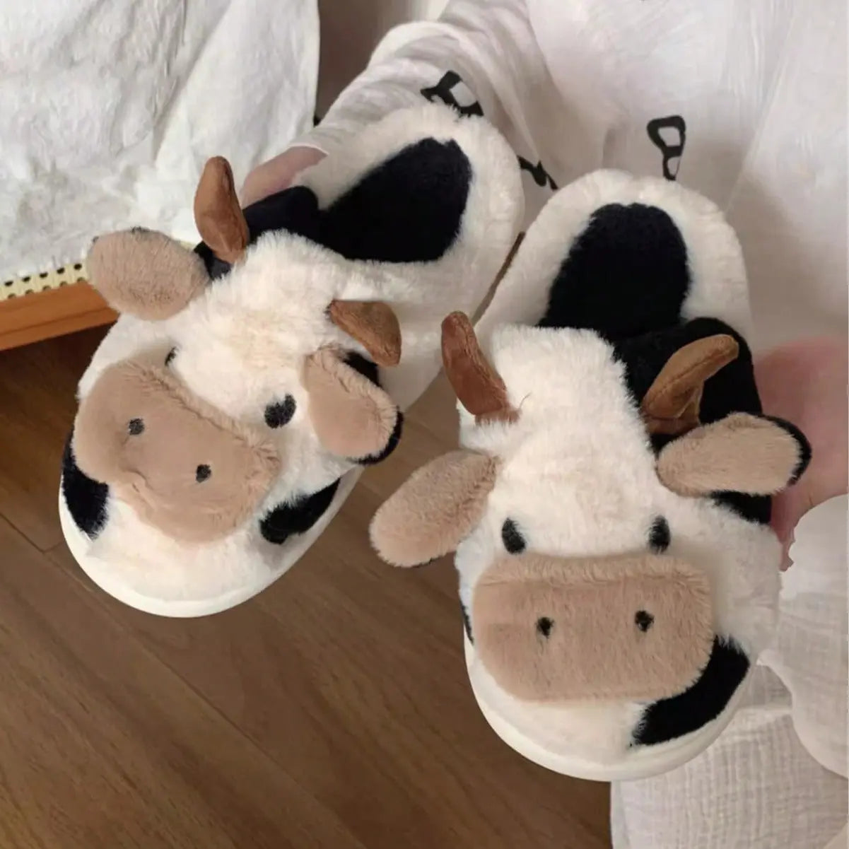 CozzyZoo | Cow Cotton Slippers - Comfortable Baotou Slippers ZooSlippers