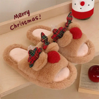 CozzyZoo | Women's Cozy Deer Cartoon Slippers - Warm Autumn Indoor Slippers 🍂🦌 Creator Corner