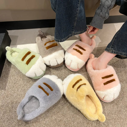 CozzyZoo | Fluffy Fleece Toe-Cover Slippers - Warm Cartoon Slippers for Women🧸 ZooSlippers