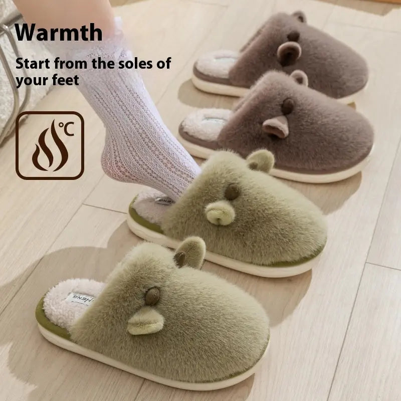 CozzyZoo | Cozy Cow Plush Non-Slip Home Slippers - Warm Winter Slippers 🐄 ZooSlippers