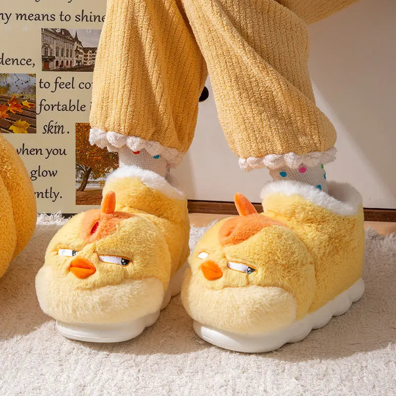 CozzyZoo | Mad Hen Slippers - Cute Cotton Padded Indoor Slippers 🐣 ZooSlippers
