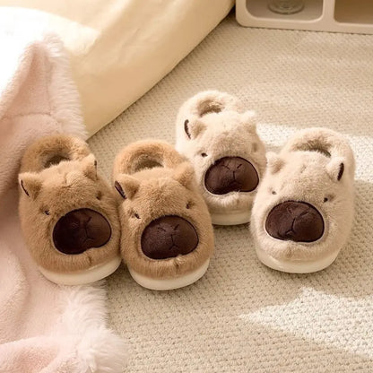 CozzyZoo | Cute Plush Platform Warm Dog Slippers - Outdoor Winter Slippers 🐶 ZooSlippers