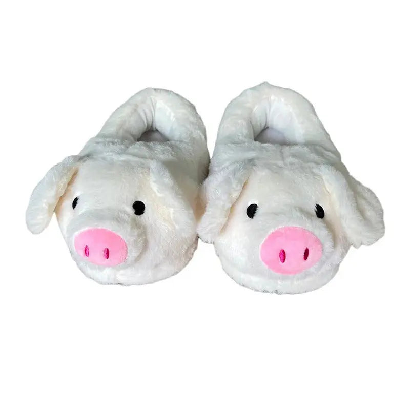 CozzyZoo | Cute Pig Plush Cozy Slippers - Warm Graffiti Cartoon Slippers 🍬🐷 Creator Corner