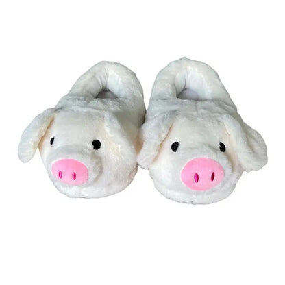 CozzyZoo | Cute Pig Plush Cozy Slippers - Warm Graffiti Cartoon Slippers 🍬🐷 Creator Corner