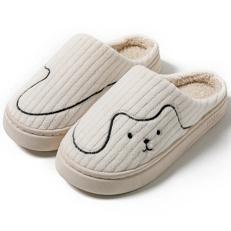 CozzyZoo | Striped Cat Plush Cozy Slippers - Non-Slip Warm Indoor Slippers 🐾 Creator Corner