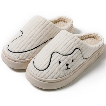 CozzyZoo | Striped Cat Plush Cozy Slippers - Non-Slip Warm Indoor Slippers 🐾 Creator Corner