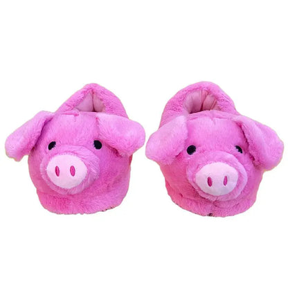 CozzyZoo | Cute Pig Plush Cozy Slippers - Warm Graffiti Cartoon Slippers 🍬🐷 Creator Corner