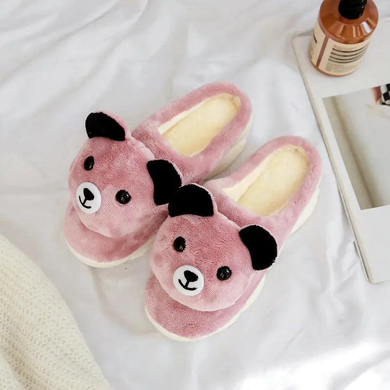 CozzyZoo | Thick Lined Cartoon Cozy Slippers - Non-Slip Warm Indoor Slippers 🐻 Creator Corner