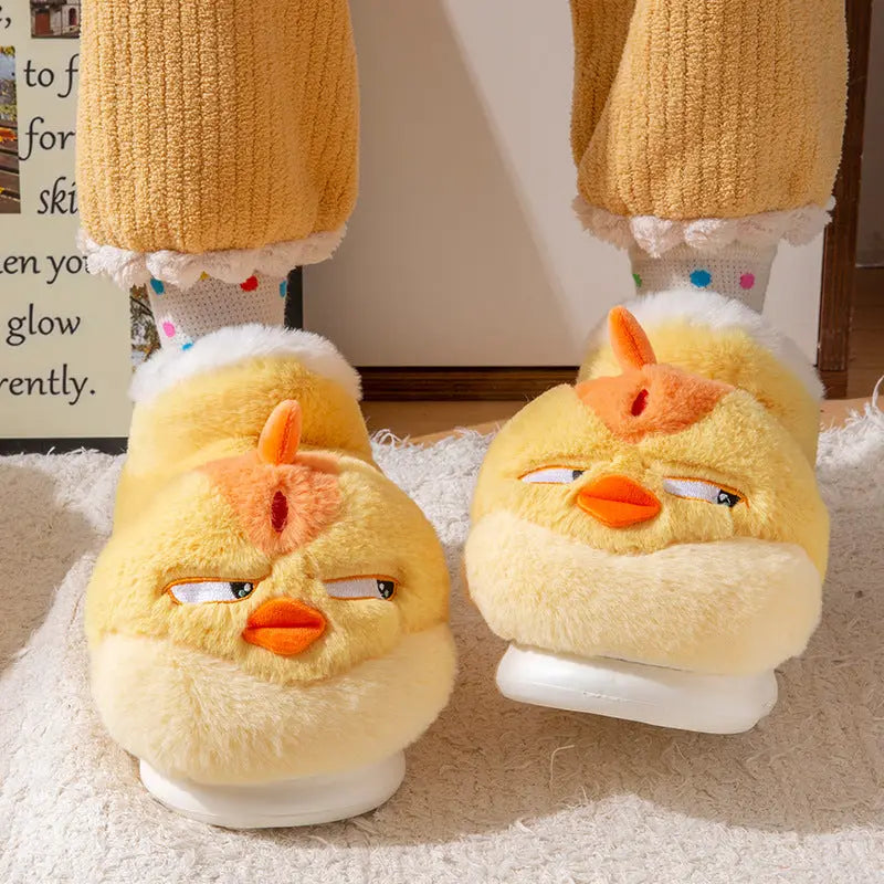 CozzyZoo | Mad Hen Slippers - Cute Cotton Padded Indoor Slippers 🐣 ZooSlippers