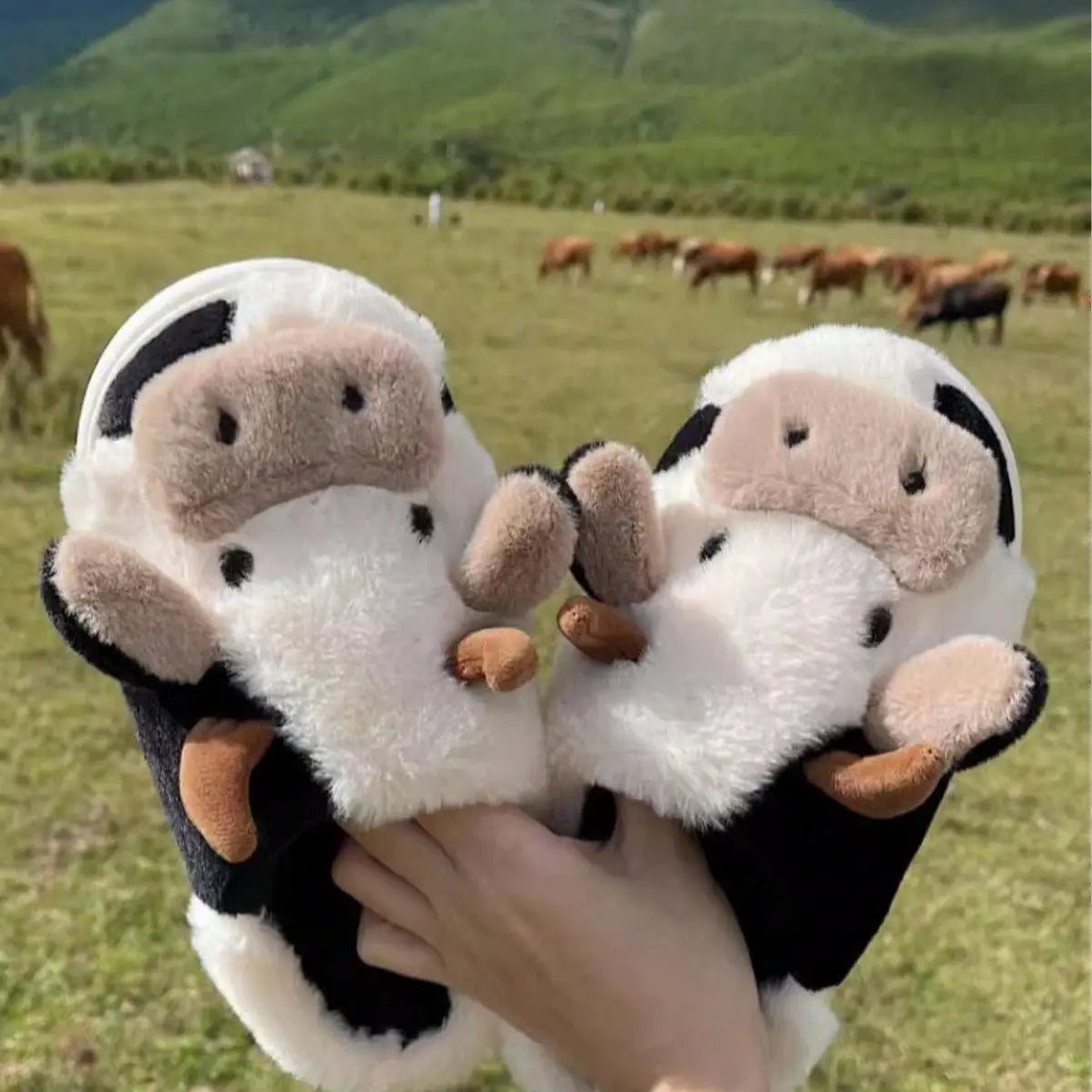 CozzyZoo | Cow Cotton Slippers - Comfortable Baotou Slippers ZooSlippers