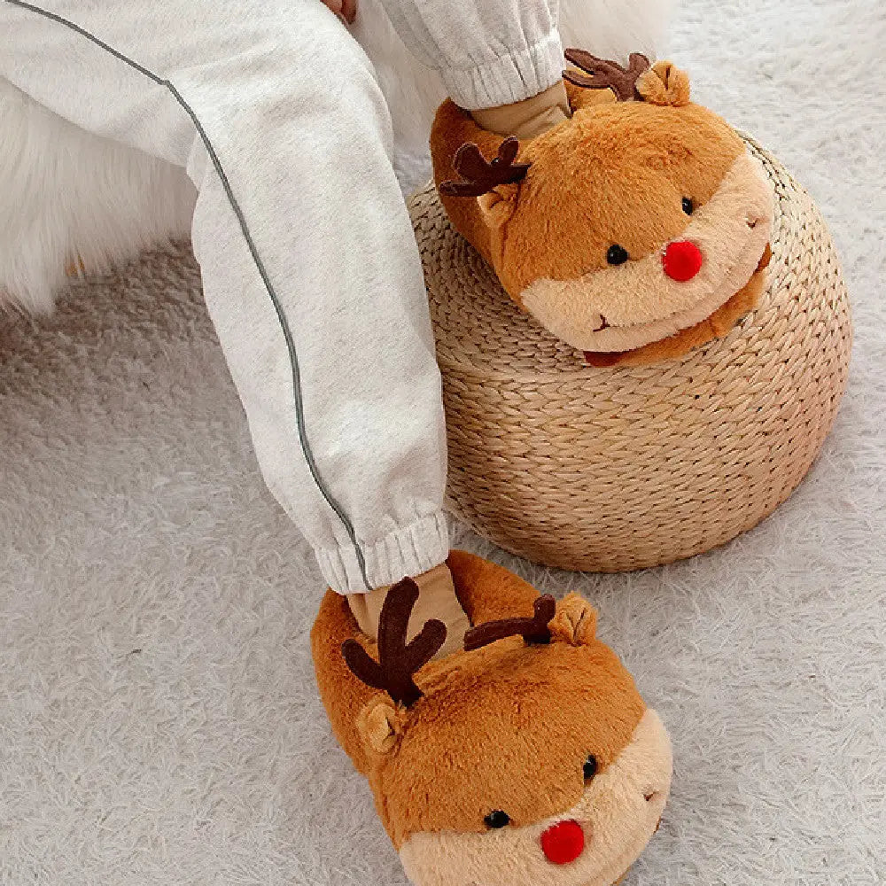 CozzyZoo | Cozy Cartoon Plush Cotton Slippers - Warm Indoor Slippers ZooSlippers