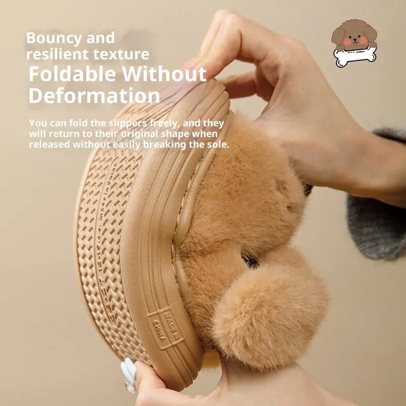 CozzyZoo | Cozy Dogy Cotton Home Boots - Warm Cartoon Puppy Slippers 🐾 ZooSlippers