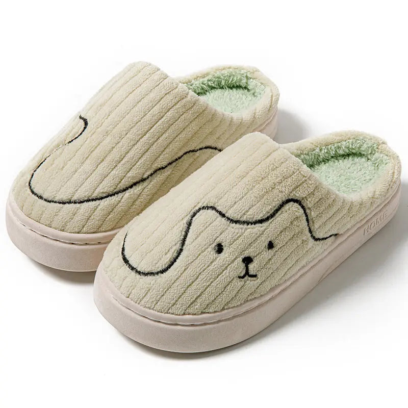 CozzyZoo | Striped Cat Plush Cozy Slippers - Non-Slip Warm Indoor Slippers 🐾 Creator Corner