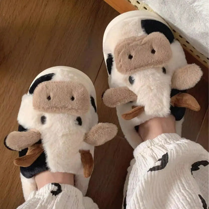 CozzyZoo | Cow Cotton Slippers - Comfortable Baotou Slippers ZooSlippers