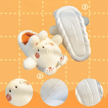 CozzyZoo | Cartoon Plush Family Slippers - Warm Indoor Cotton Slippers for All Ages ZooSlippers