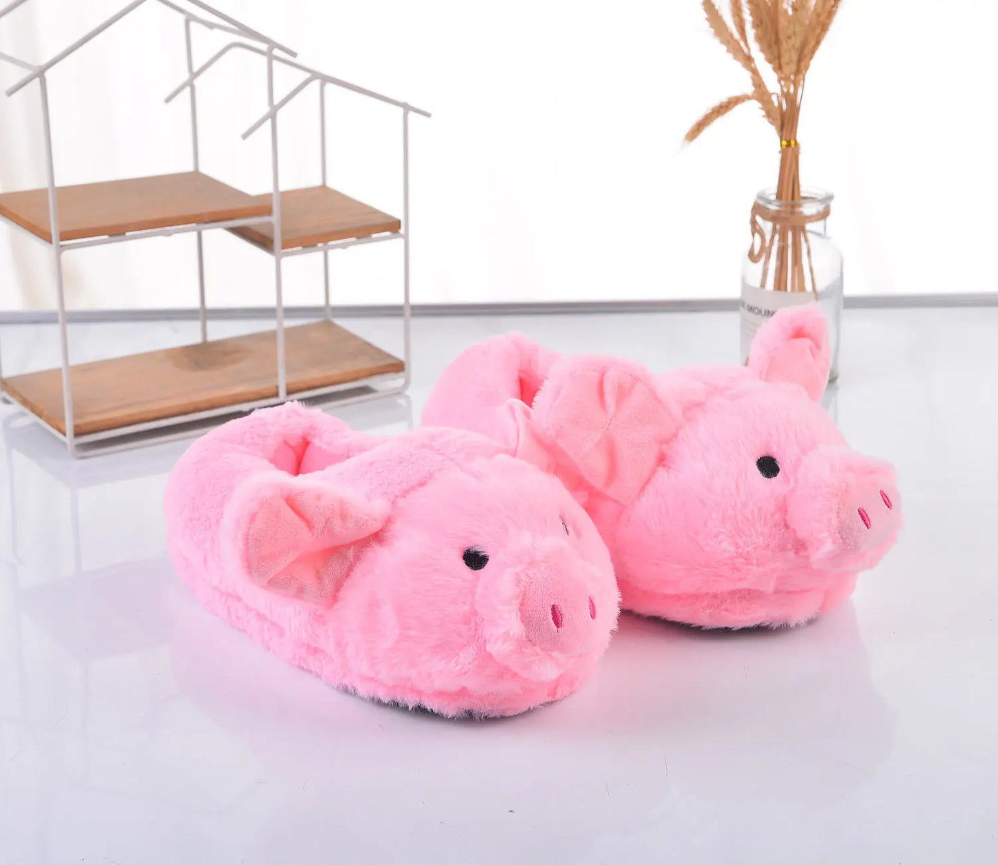 CozzyZoo | Cute Pig Plush Cozy Slippers - Warm Graffiti Cartoon Slippers 🍬🐷 Creator Corner