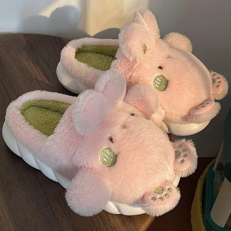 CozzyZoo | Cartoon Plush Family Slippers - Warm Indoor Cotton Slippers for All Ages ZooSlippers