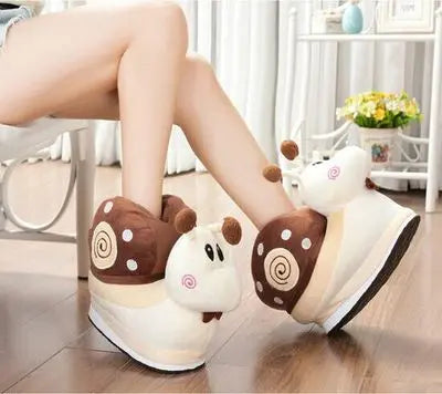 CozzyZoo | Snail Cozy Platform Slippers - Tall Cartoon Thick Slippers for Couples 🪱 Creator Corner