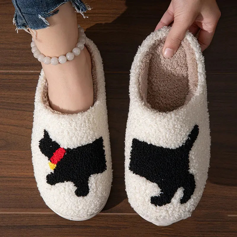CozzyZoo | Cartoon Teddy Plush Slippers - Warm Cotton Slippers for Home 🐾 ZooSlippers
