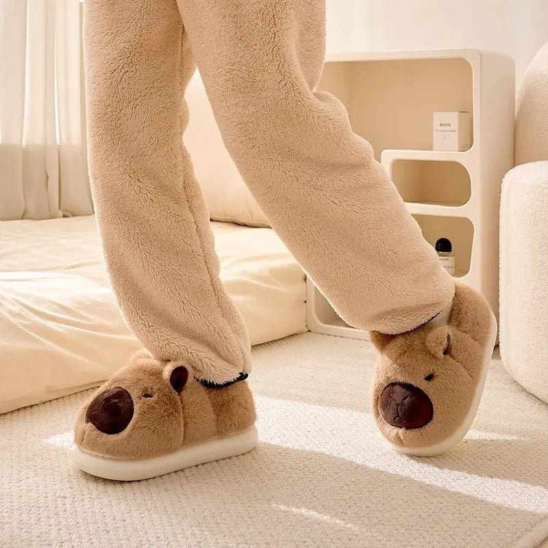 CozzyZoo | Cute Plush Platform Warm Dog Slippers - Outdoor Winter Slippers 🐶 ZooSlippers